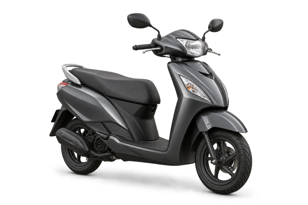 Illustration of a grey commuter scooter